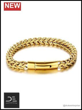 18K Pure Gold Bangle Bracelet Adjustable Hook Clasp Unisex